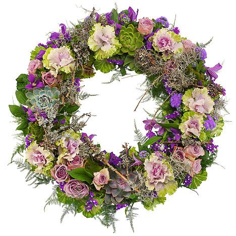 Enchanting Rustic Wreath: Muted Purples & Pinks