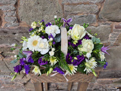 Purple and White Basket