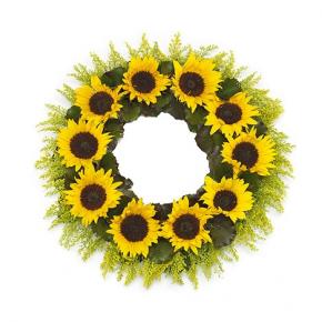 Comforting Sunflower Funeral Wreath