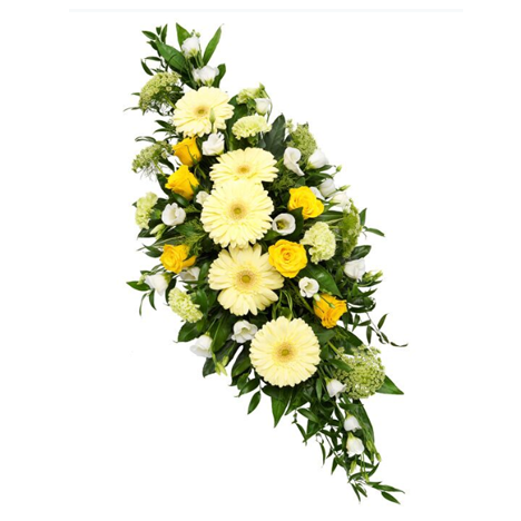 Yellow Double Ended Casket Spray